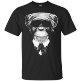 Cute Monkey In Suit Monkey Face - Monkey Lover T Shirt_black