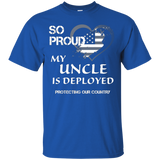 Military Uncle Is Deployed Proud Family Novelty T Shirt_Black