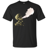 Skeleton blowing major vape cloud shirt_Black