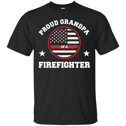 Mens Proud Grandpa Of A Firefighter T-shirt_black=