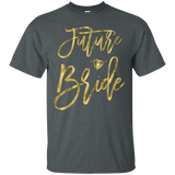 Womens Future Bride Bachelorette Party Shirts Faux Gold Brilliant_Black