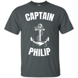 Captain Philip T-shirt Personalized Boat Captain Shirt_black=