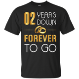 02 Years Down, Forever To Go Couple Anniversary Tshirts_black