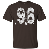 #96 Distressed Grungy Numbered T-shirt Printed Front & Back_black