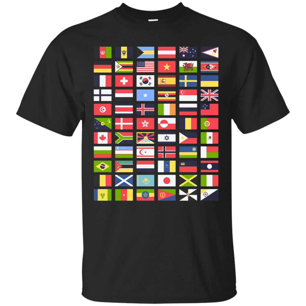 International World Flags T-shirt Rectangles