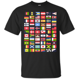 International World Flags T-shirt Rectangles