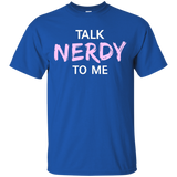 Talk Nerdy To Me Funny Humorous Geek Slogan T-Shirt_Black