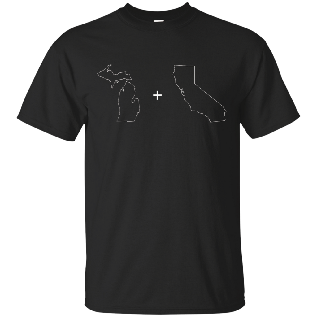 Michigan plus California T-shirts_Black