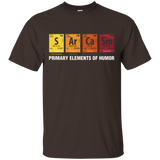Sarcasm Elements of Humor Periodic Table Graphic T-Shirt_Black