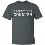 Respect the Commish Fantasy Football Commissioner T-Shirts_Black