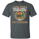 Brother Veterans Tshirt I Come From A Large Family Gift_black