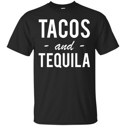 Tacos and Tequila T-shirt, Funny Love tacos Shirt for Women_Black