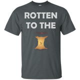 Punny T-shirts - Rotten To The Core - For Men and Boys_Black