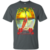 Mele Kalikimaka Hawaiian Surfing Christmas T-shirt_black=