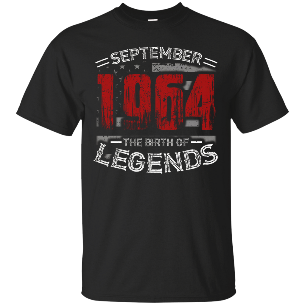 September 1964 The Birth of legends , 53 Years Old T-shirt_Black