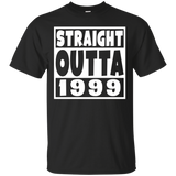 Straight Outta 1999 Funny 18th Birthday Party T-Shirt_Black