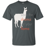 Save the Drama For Your Llama Funny Llama Shirts For Kids_Black