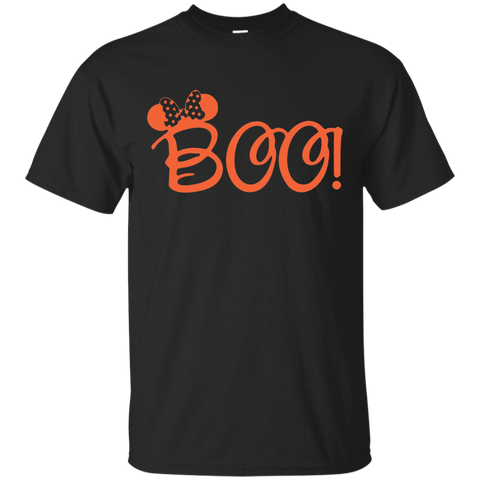 Boo Halloween T-shirt With Mouse Hat Funny T Shirt_black=