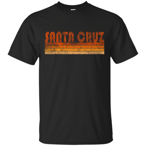 Vintage Retro Santa Cruz California T-Shirt_Black