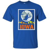 Retro IOWA Halloween Witch Eclipse Shirt Black Cat Broom_Navy