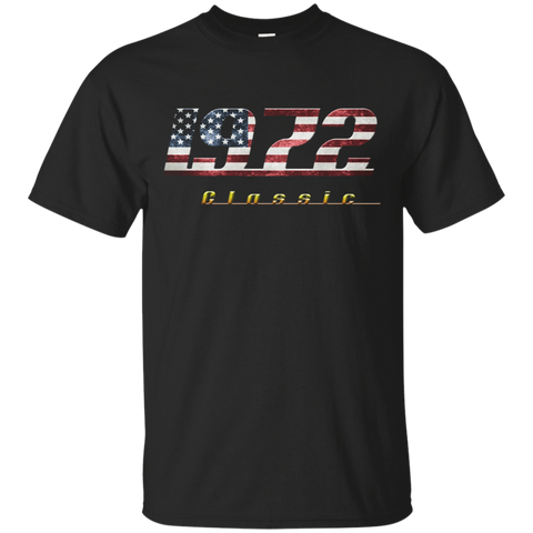 1972 Classic Shirt Vintage Retro Style With Us Flag_black