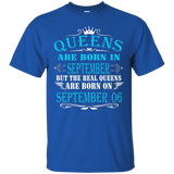 Queens Are Born In September 06 T-Shirt_Black