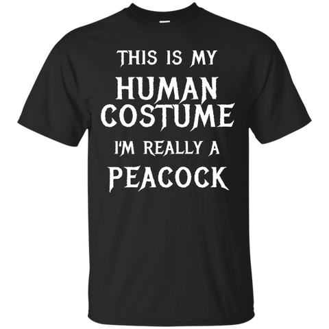 Peacock Halloween Costume Shirt Easy Funny Men Women Kids_Black