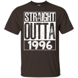 Straight Outta 1996 T-Shirt Cool Gift for Birthday 21st_Black