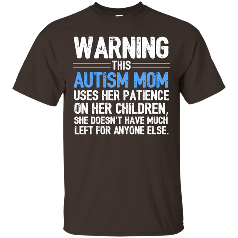 Warning this autism mom -Autism Awareness Tshirt_Black