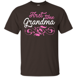 First Time Grandma Shirt Lovely Gift Tee For Grandmother_black=