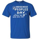 Indigenous Peoples' Day Because They Were Here T-shirt_black=