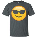 Glass Emoji Face T Shirt Emoticon Glasses Face Smile T Shirt_black=