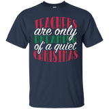 Teachers Are Dreaming Of A Quiet Christmas Break T-shirt_black=