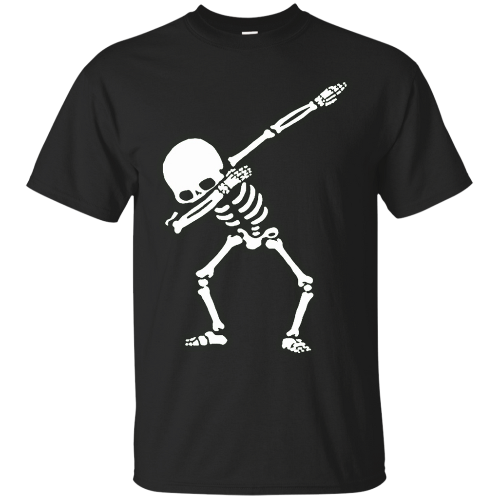Skeleton Dabbing Shirt - Funny Graphic Shirt_Black