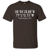 Washington DC Coordinates Shirt, D.C. Capitol Travel T-Shirt_Black