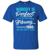 Nobody Is Perfect February 1980 T-shirt 38th Birthday_Black
