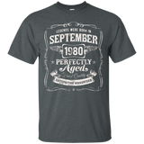 Legends Were Born In September 1980 Shirt 37th Birthday Gift