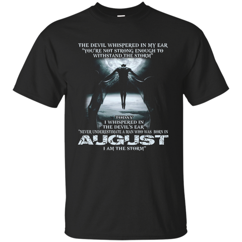 The Devil - born in August - the storm - T-shirt month gif_Black