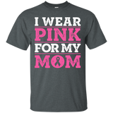 Breast Cancer T-shirt For Kids I Wear Pink For My Mom Ribbon_black=