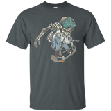 Skeleton Skater Skull Skateboard T-Shirt Tee Shirt_Black