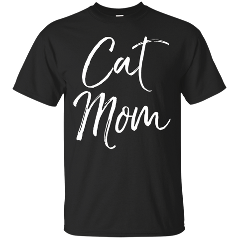 Cat Mom Shirt Fun Cute Mother Feline Tee_black