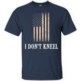 I Don't Kneel American Flag National Anthem T-shirt_black=