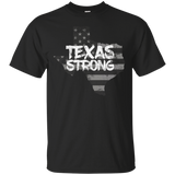 Texas Strong Shirt Unisex Letter Printed Home State Tee Top_Black