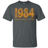 RETRO 33rd Birthday T Shirt for Men and Women Born in 1984_Black