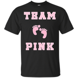 Team Girl Baby Shower Gender Reveal Party Cute Funny Pink_Black