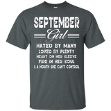 September Girl Hated By Many Loved By Plenty T-Shirt_Black