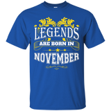 Legends Are Born In November Birthday T-shirt Gift_black