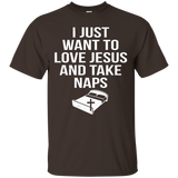 Love Jesus And Take Naps Sleep Lover Christian Religion T_black=