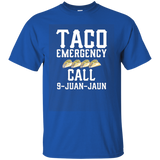 Taco Emergency Call 9 Juan Juan Funny Mexican Food T Shirt_asphalt=