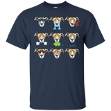 Greyhound Dog Nine Emotions Face Funny T-shirt Gift_black